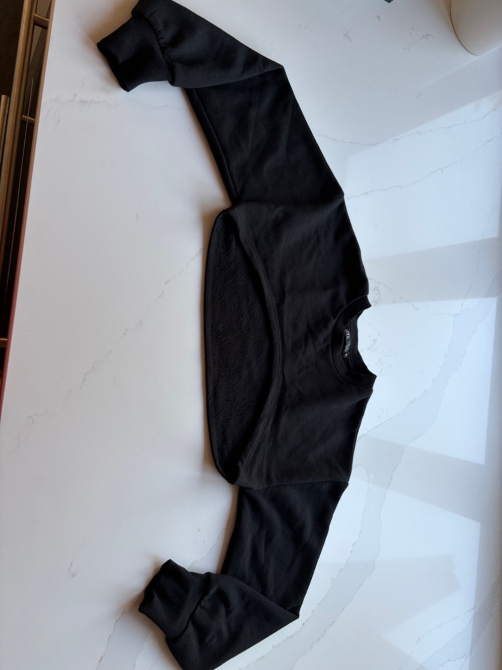 Zara Black Cropped  Sweatshirt